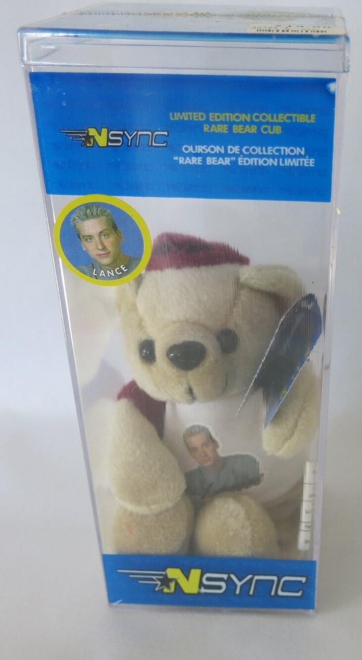 NSYNC Collectible Bear Lance Bass *NEW* Sealed Box 2000 Boy Band Music Y2K